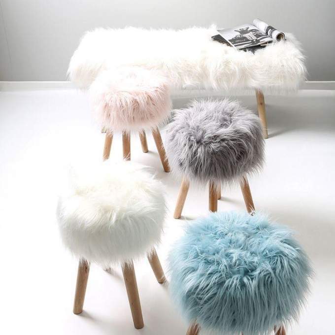 TABOURET FOURRURE
